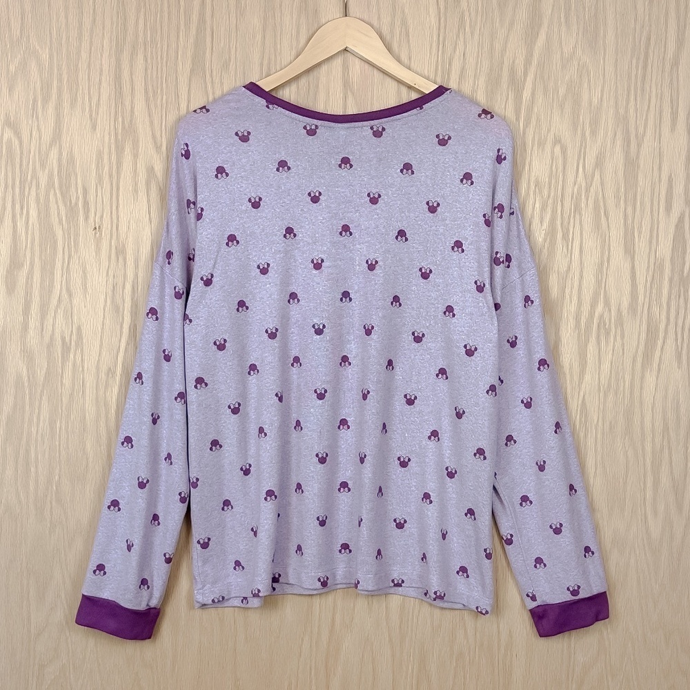 Disney Character Cozy Purple Minnie Mouse Pajama Set - Picture 8 of 16